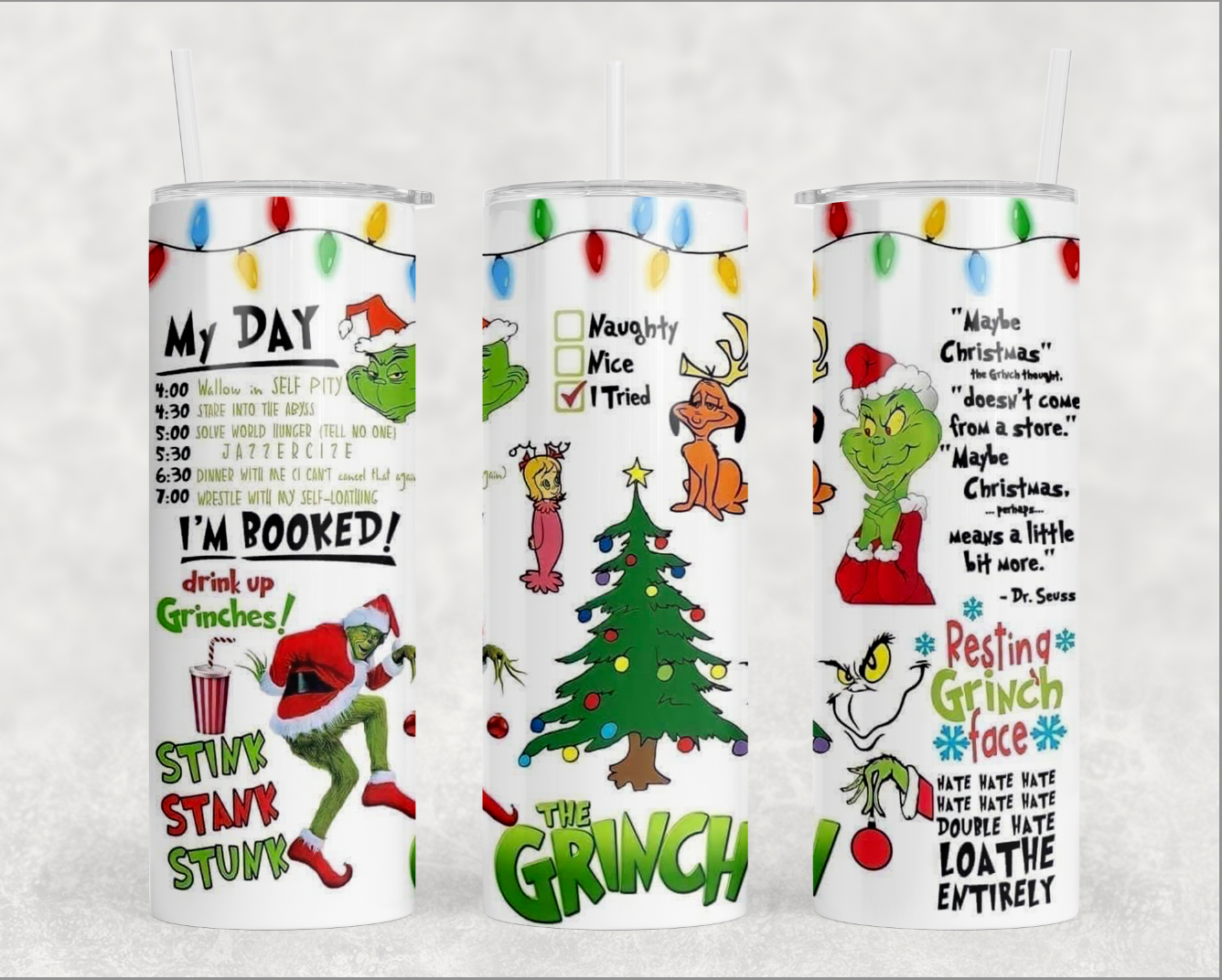 Grinch Leopard Print Starbucks Cold Cup-Cup With Grinch Hand