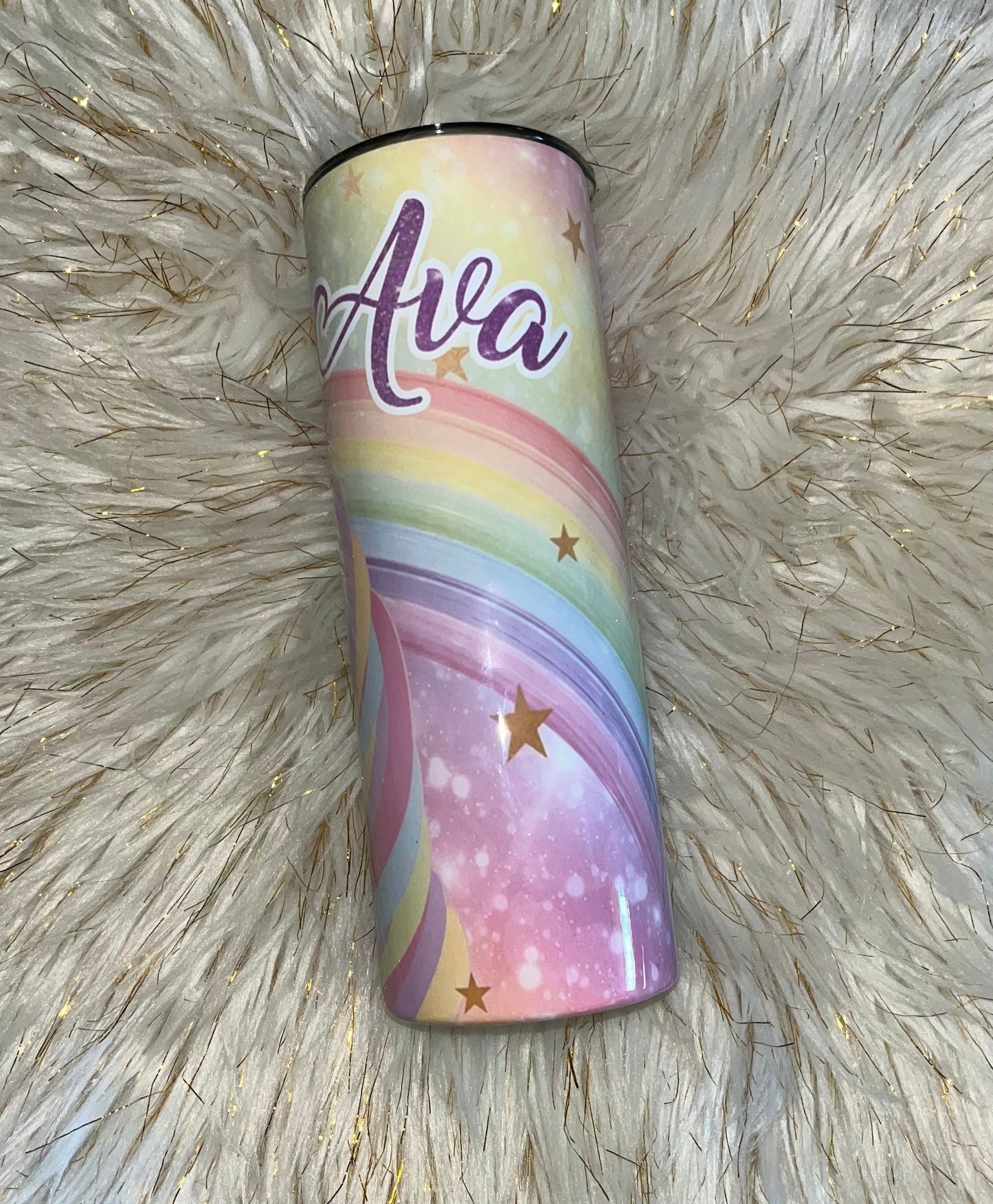 Rainbow Unicorn Sublimation Tumbler