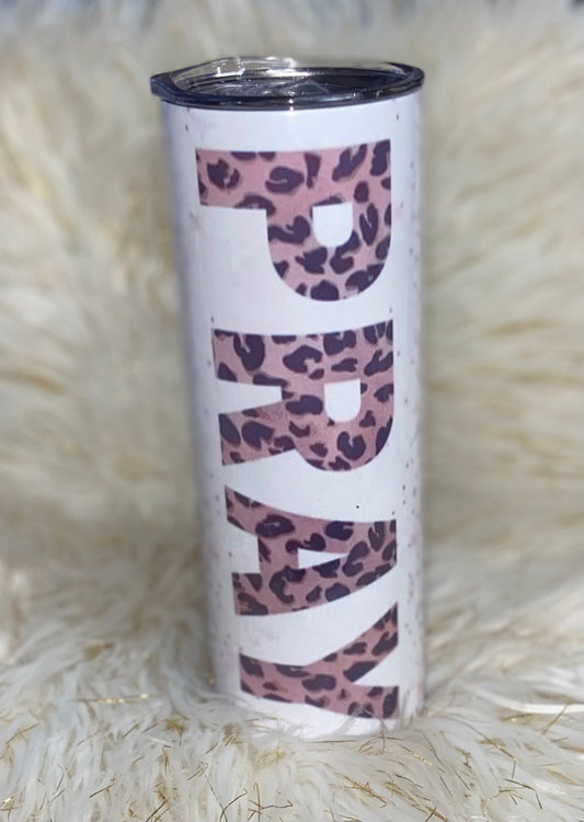 Pray Leopard Sublimation Tumbler