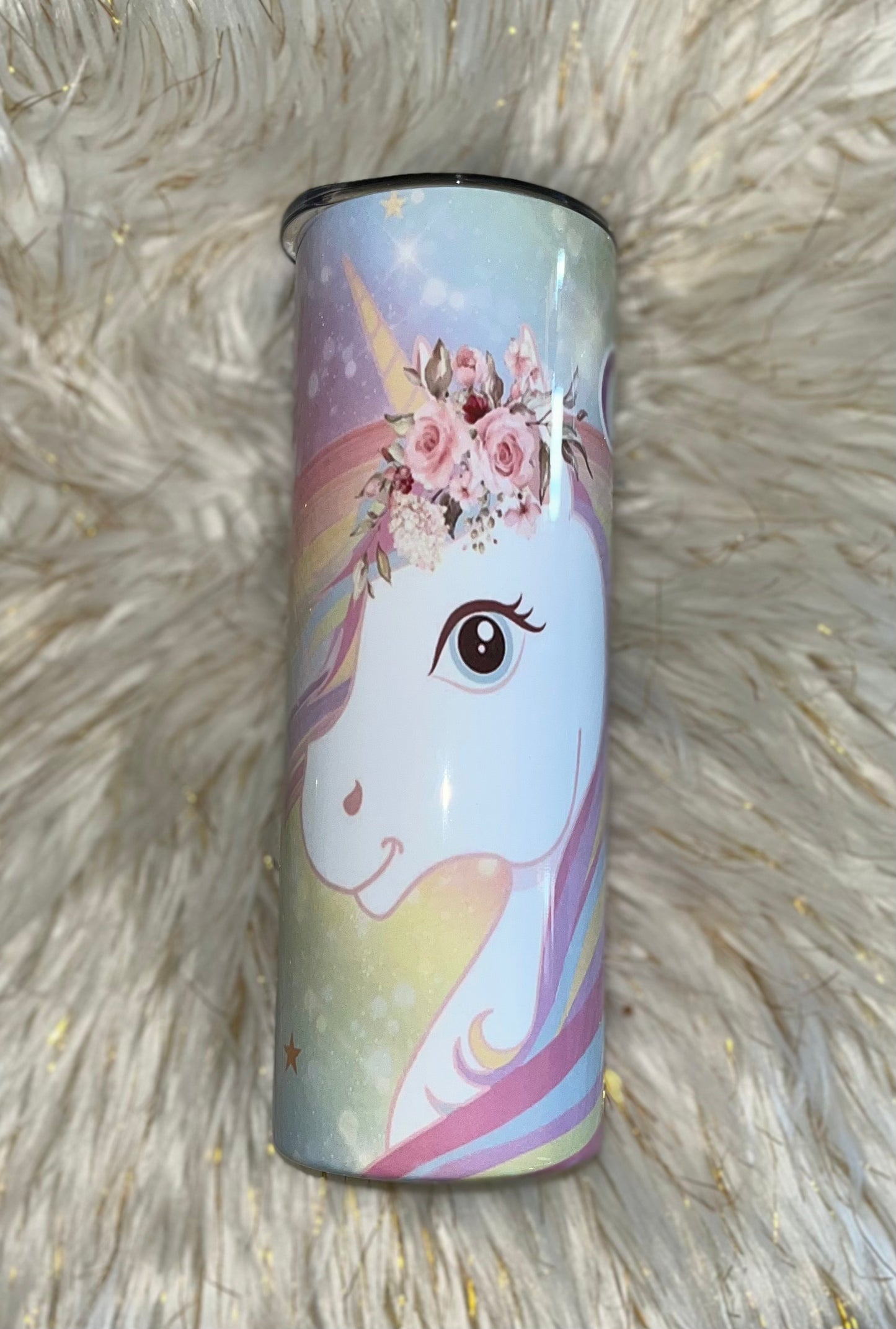 Rainbow Unicorn Sublimation Tumbler