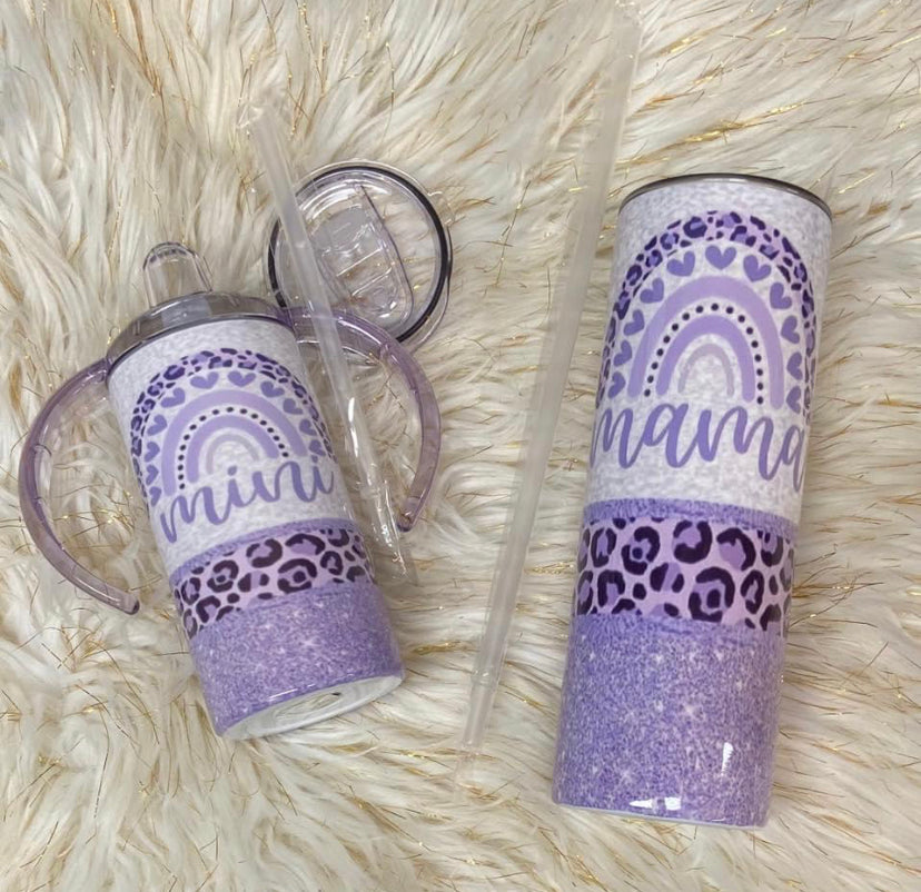 Mama and mini sublimation tumbler set