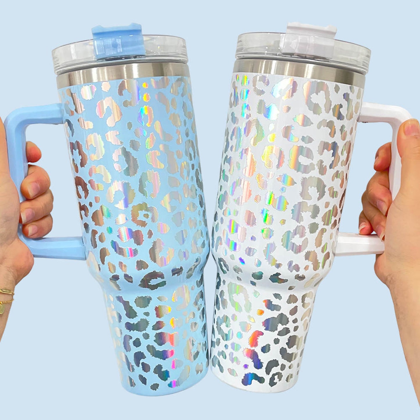  Holographic Leopard Tumbler 40 Oz,Simple Modern Coffee