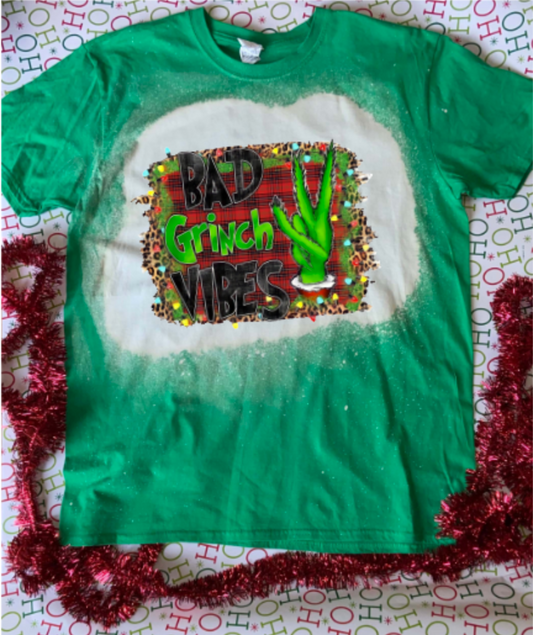 Bad Grinch Vibes-Christmas Tee