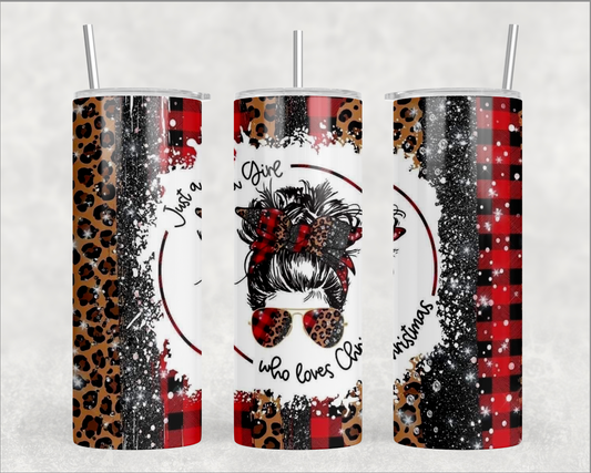 Just a Girl That Loves Christmas Sublimation Tumbler