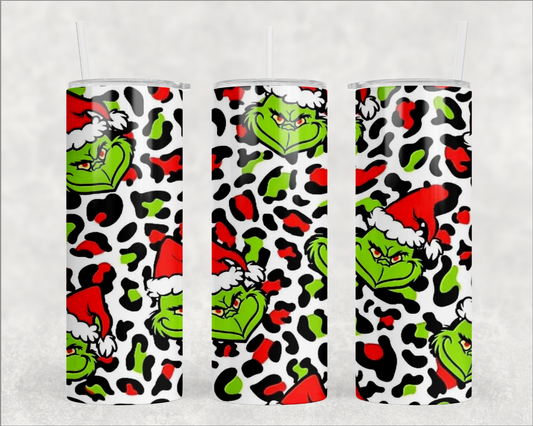 Grinch Leopard Sublimation Tumbler