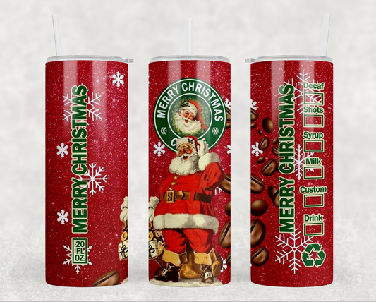 Merry Christmas Coffee Sublimation Tumbler