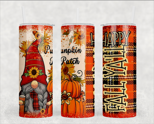 Happy Fall Y'all Gnome Tumbler