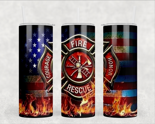 Fire Fighter Sublimation Tumbler