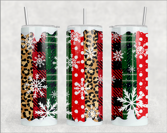 Leopard Print Snow Cap - Sublimation Tumbler