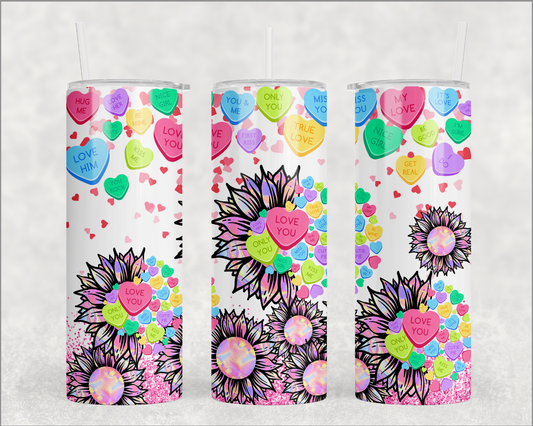 Sunflower Hearts - Valentine Tumbler