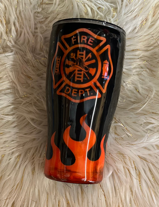 Fire fighter Flame Epoxy 30oz Tumbler